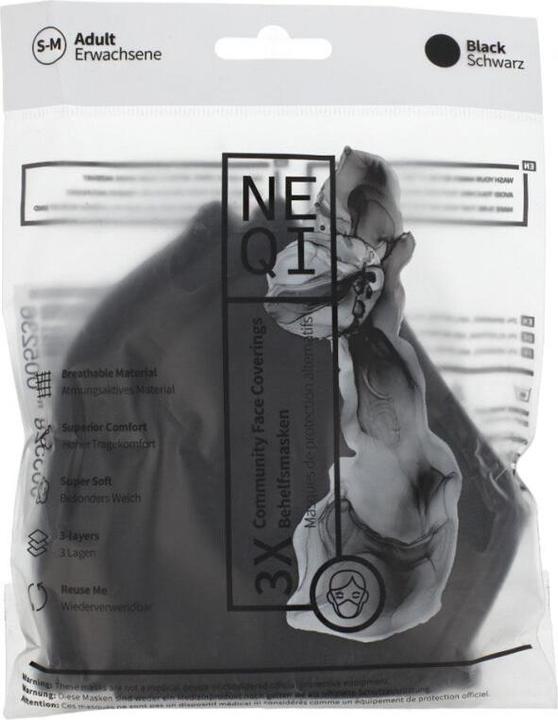 Image du produit Neqi Couvre-visage communautaire Noir (3x)