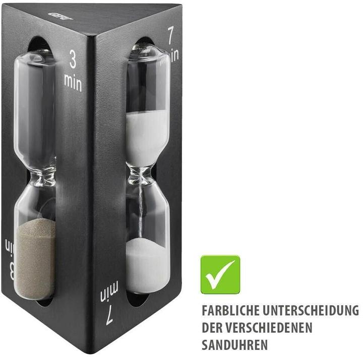 Produktbild GEFU Tee-Sanduhr Sando Schwarz/Transparent, Materialtyp: Glas