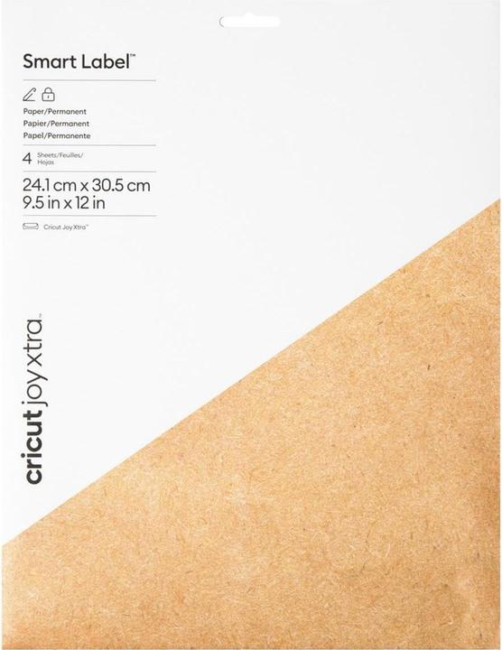 Cricut Stickerpapier Joy Xtra Kraft 24 x 30cm, 4 Bögen, Braun (160 g/m², 4 x)