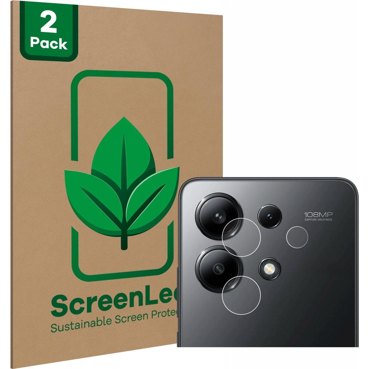 Thumbnail - ScreenLeaf Schutzfolie nachhaltiger Displayschutz Displayschutzfolie Folie Klar Transparent (2 Stück, Xiaomi Redmi Note ...