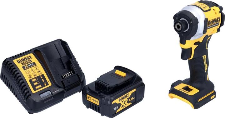 Produktbild DeWalt DCF 850 M1 Akku Schlagschrauber 18 V 205 Nm 1/4" Brushless + 1x Akku 4,0 Ah + LadegerÃ¤t (Batteriebetrieb)