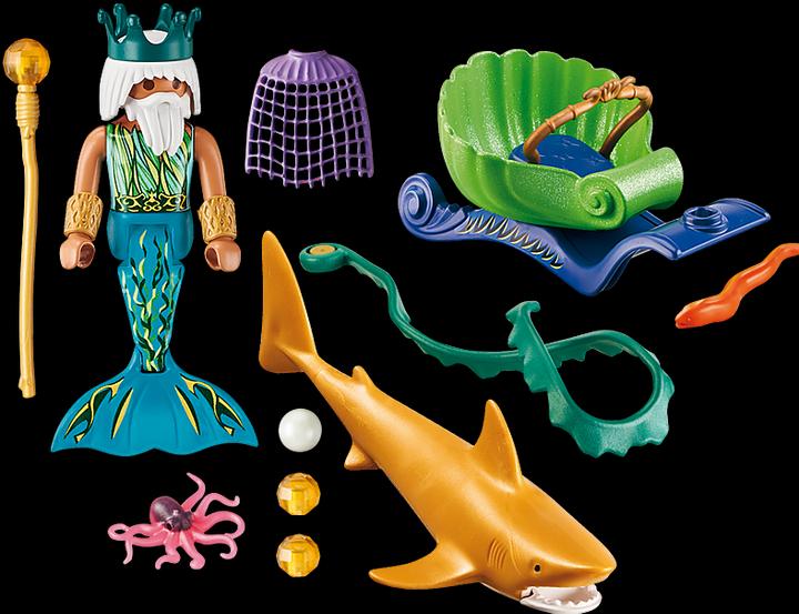 Actual product image Playmobil King of the sea with shark carriage (70097)