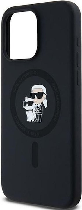 Produktbild Karl Lagerfeld KLHMP15XSCMKCRHK iPhone 15 Pro Max 6.7" czarny/black hardcase Silicone Karl & Choupet (Apple iPhone 15 Pro Max)