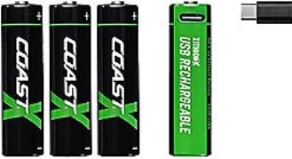 Actual product image Coast Zithion-X AA USB-C (4 pcs., AA, 2400 mAh)