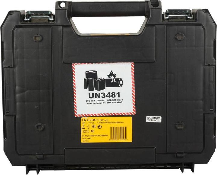 Produktbild DeWalt Schraubendreher Bohrmaschine DCD991NT-XJ 18V ohne Akku und Ladegerät, TSTAK Koffer (Akkubetrieb)