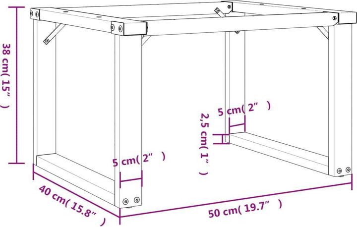 Produktbild vidaXL Couchtischbein
