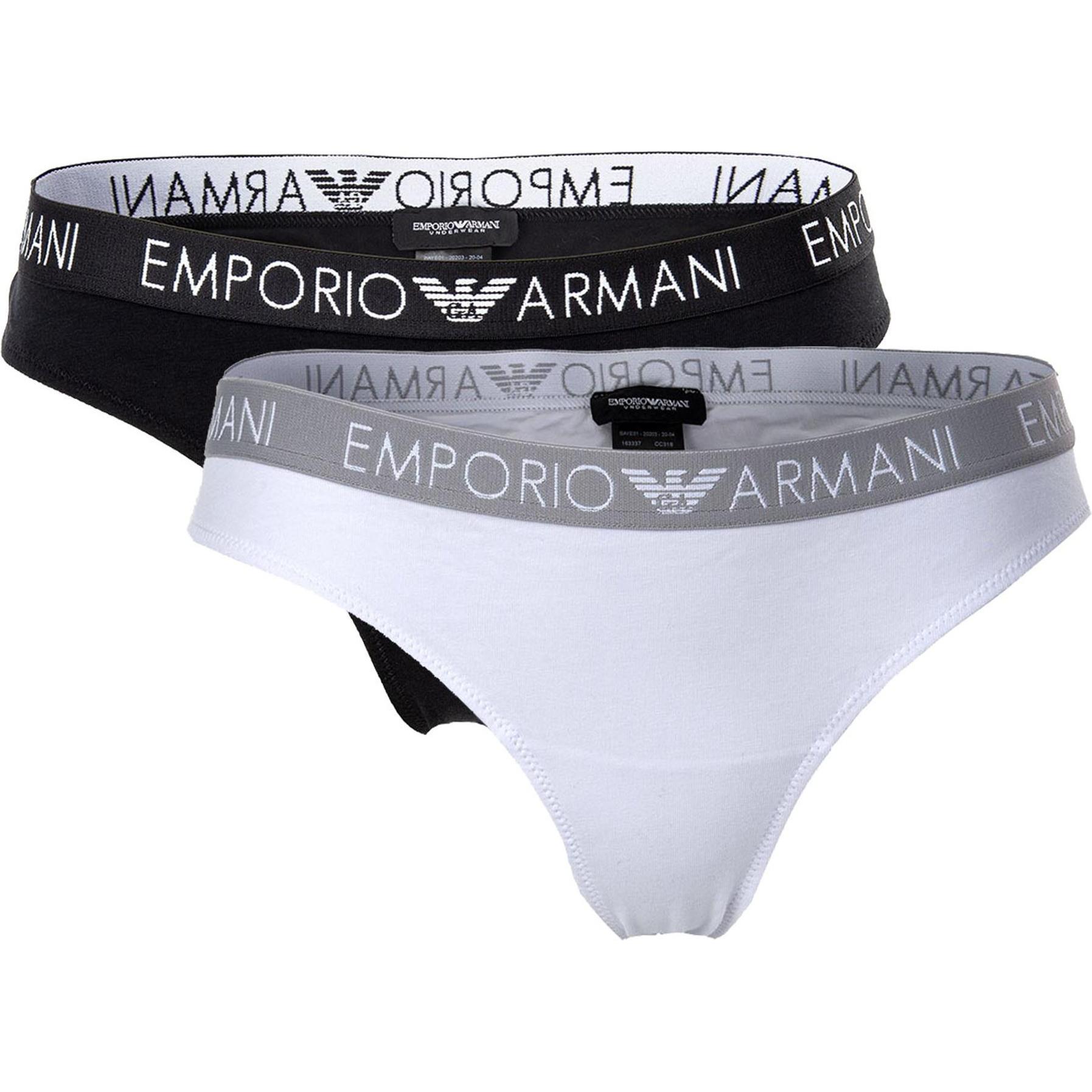 Emporio Armani, Damen, Unterhosen, Slip Casual Figurbetont, Mehrfarbig, (M, 2er Pack)