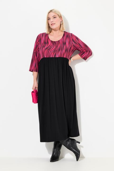 Produktbild Ulla Popken Jerseykleid, A-Linie, Alloverprint (62)