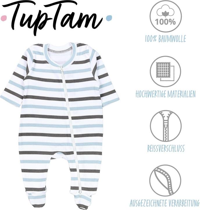 Produktbild TupTam Schlafstrampler mit Fuss - 3er Set (68)