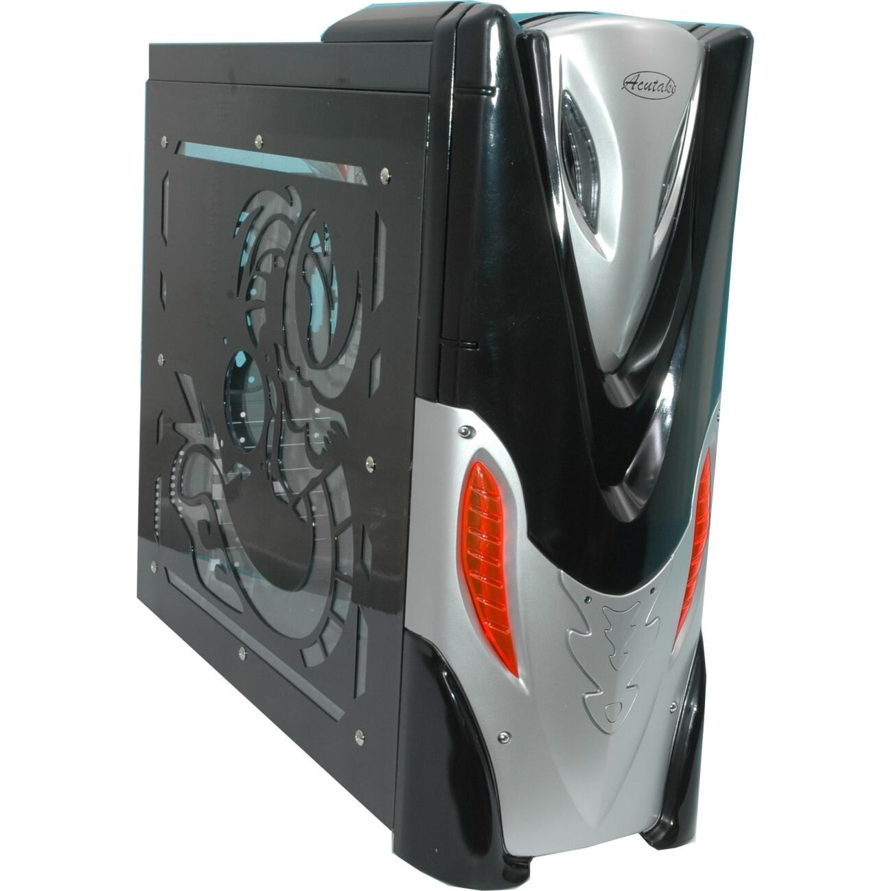 Acutake ACU-ALIEN / Midi Tower / Transparent / Black, Case PC, Nero, Trasparente