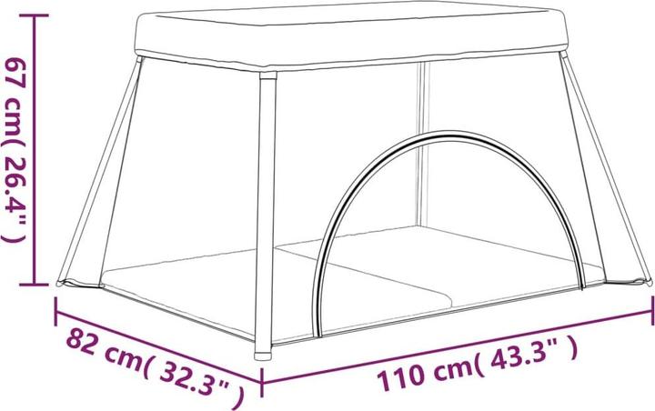 Produktbild vidaXL Baby Laufstall (82 x 110 x 67 cm)