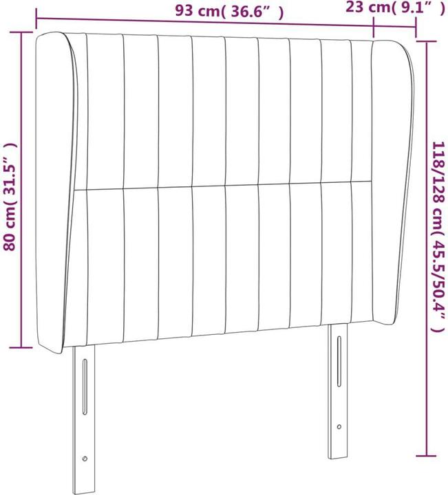 Image du produit vidaXL Kopfteil (93 x 23 x 128 cm)