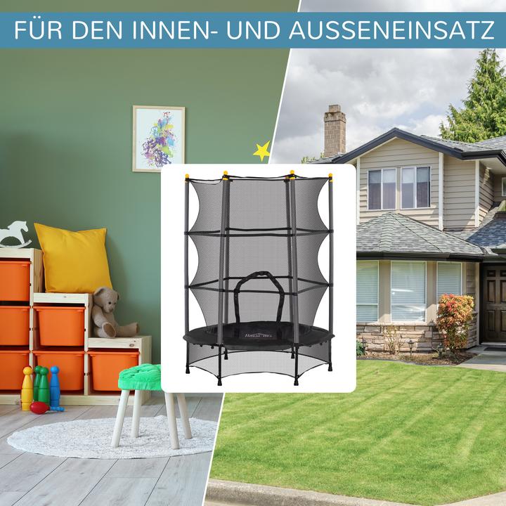 Image du produit Homcom Kindertrampolin Stahl, Kunststoff Schwarz (108 cm)