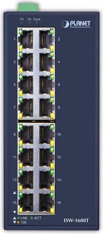 Actual product image Planet ISW-1600T Network Switch Fast Ethernet (10/100) (16 ports)