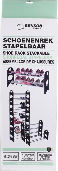 Productafbeelding Benson Schoenenrek stapelbaar 64 x 20 x 34 cm (65 x 20 x 34 cm)