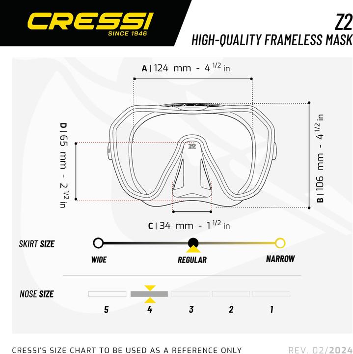 Actual product image Cressi Z2 Mask