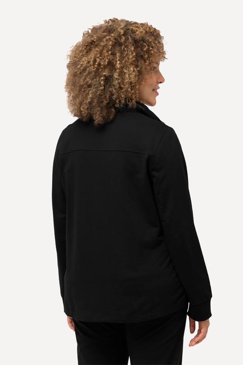 Produktbild Ulla Popken Sweatjacke, Stehkragen, Kängurutasche, hinten länger (50, 52)