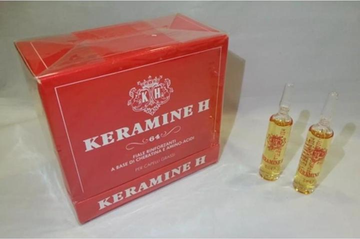 Keramine H Oily Hair Strengthening Vials - 10 X 10ml, Old Formula Rare (100 ml)