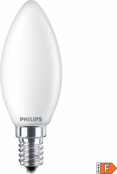 Energy Label Philips Lamp (E14, 4.30 W, 470 lm, 3 x, F)