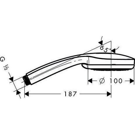 Thumbnail - hansgrohe, Duschbrause, Handbrause CROMA 100 MULTI (3 Strahlarten, 19 l/min)