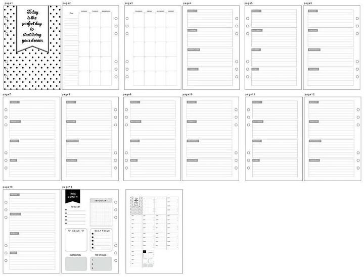 Produktbild Creativ Company Kalenderseite (A5)