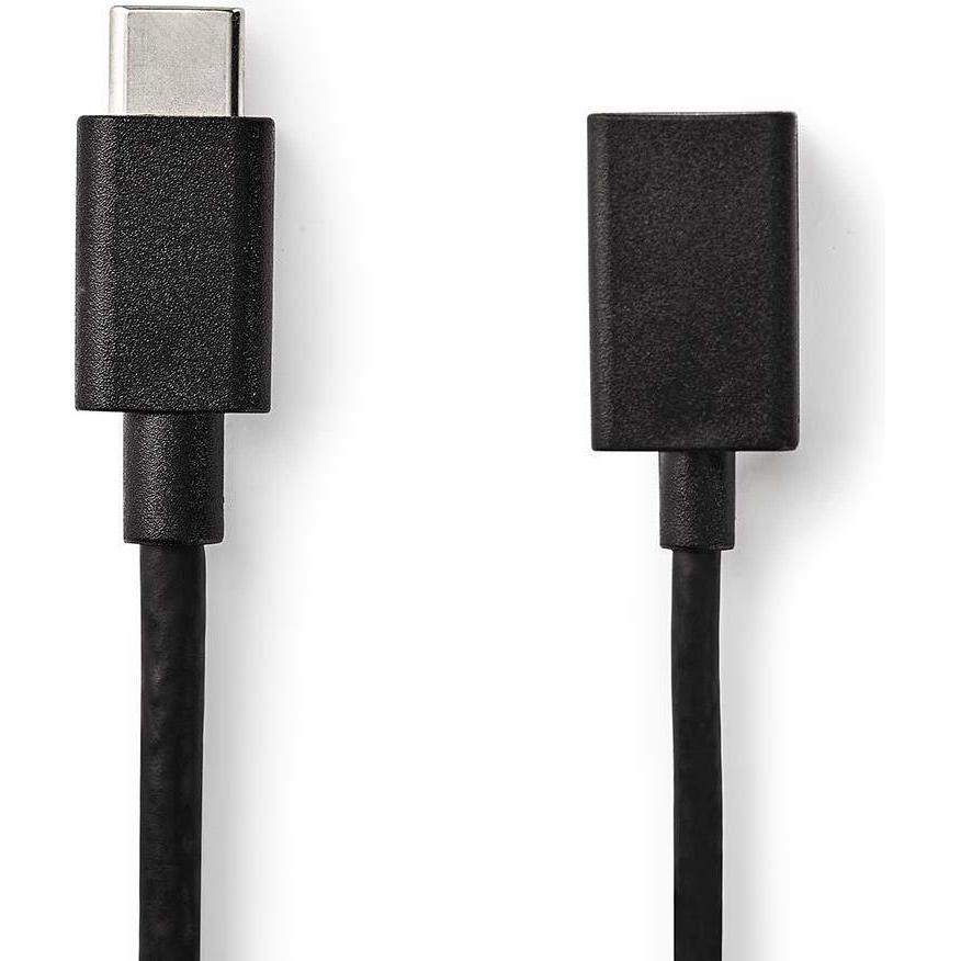 Nedis USB-C™ Adapter USB 3.2 Gen 1 USB-C™ Stecker USB-A Buchse 5 Gbps 0.15 m rund Vern (0.15 m, USB 3.2 Gen 1), USB Kabe...