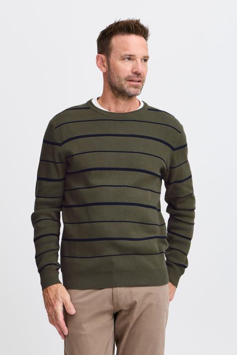 Actual product image FQ1924 FQKYLE reversed strip crewneck neck 21900702 (3XL)