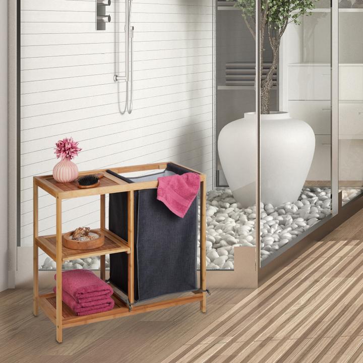 Actual product image Relaxdays Laundry basket shelf