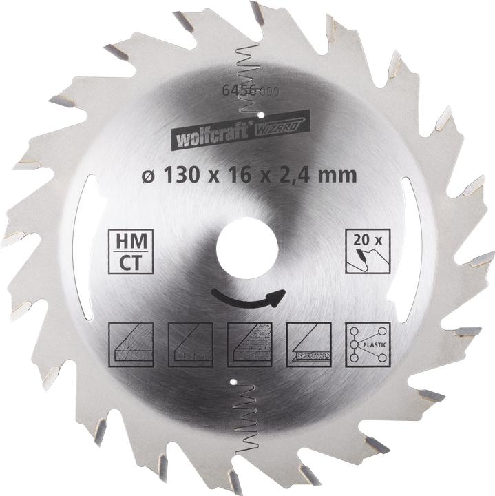 Produktbild wolfcraft 1 Kreissägeblatt HM, 20 Zähne ø130mm