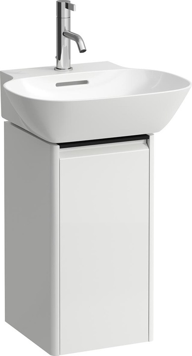 Produktbild Laufen Base für Ino Waschtischunterschrank, 1 Tür, Scharnier rechts, Griffleiste Aluminium schwarz