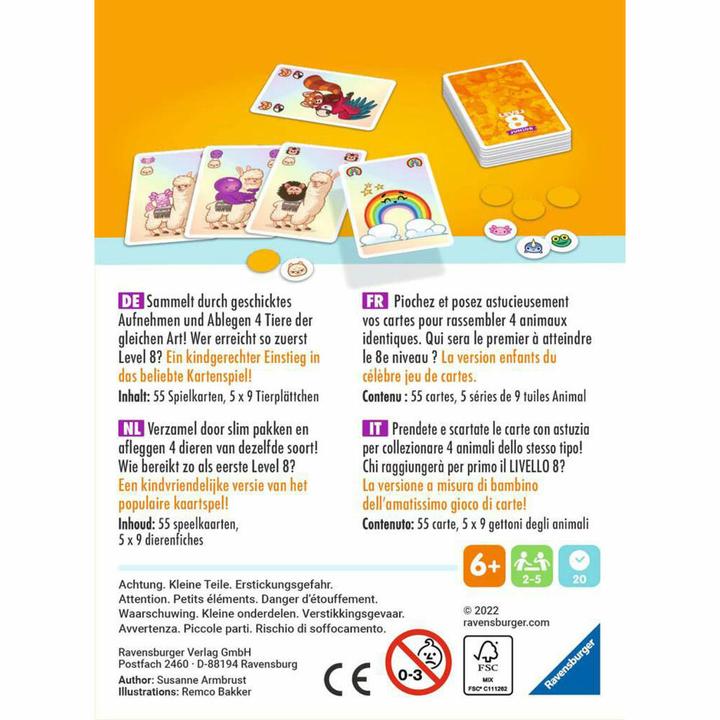 Produktbild Ravensburger Level 8 Junior-Kartenspiel (Französisch, Niederländisch, Deutsch, Italienisch)
