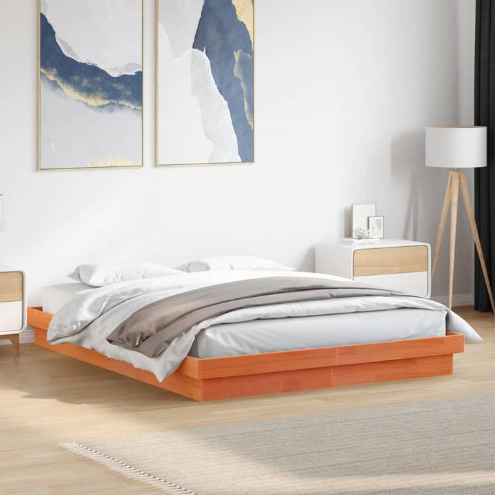Immagine prodotto vidaXL Bett mit LED-Beleuchtung Kiefer (160 x 200 cm)