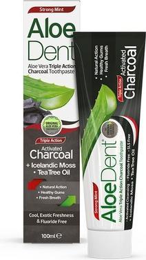 Image du produit Aloe Dent Charcoal Toothpaste Fluorure Free Natural Action Vegan Cruelty Free SLS Whitening Healthy Gums (100 ml)