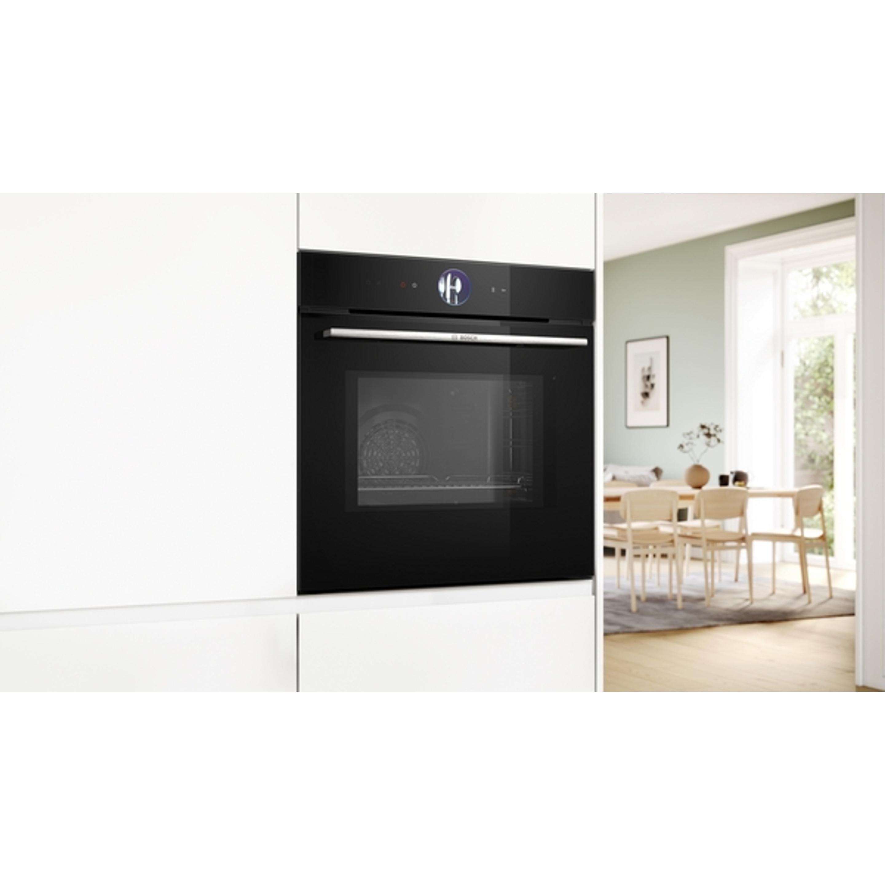 Thumbnail - Bosch Hausgeräte Serie 8 Einbau Backofen mit Mikrowelle HMG776NB1, Backofen Einbau, Schwarz