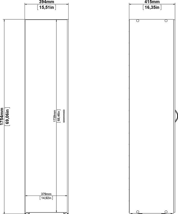 Actual product image Tvilum Spell (39.40 x 41.50 x 175.40 cm)