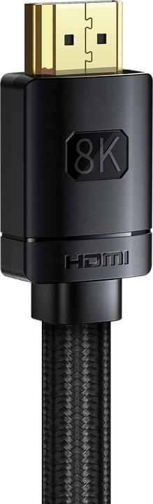 Actual product image Baseus High Definition Series HDMI 8K to HDMI 8K Adapter Cable 0.5m Black (0.50 m, HDMI)