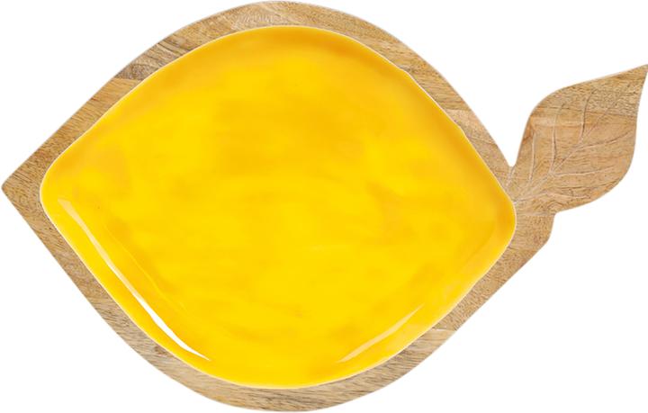 Produktbild Zeller Present Servierschale Lemon Mangoholz gelb 37x23x2 cm