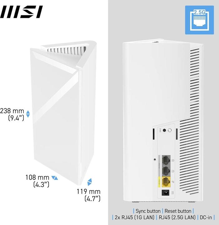 Productafbeelding MSI Roamii BE Lite Mesh System -1