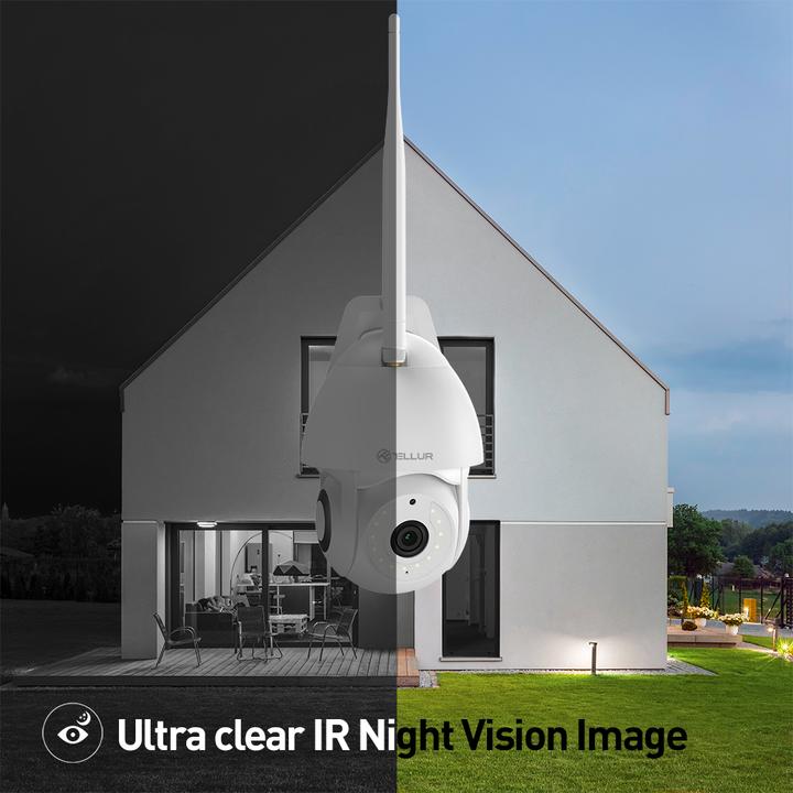 Immagine prodotto Tellur Telecamera intelligente WiFi per esterni 3MP, UltraHD, Autotracking, PTZ bianco (2304 x 1296 Pixels)