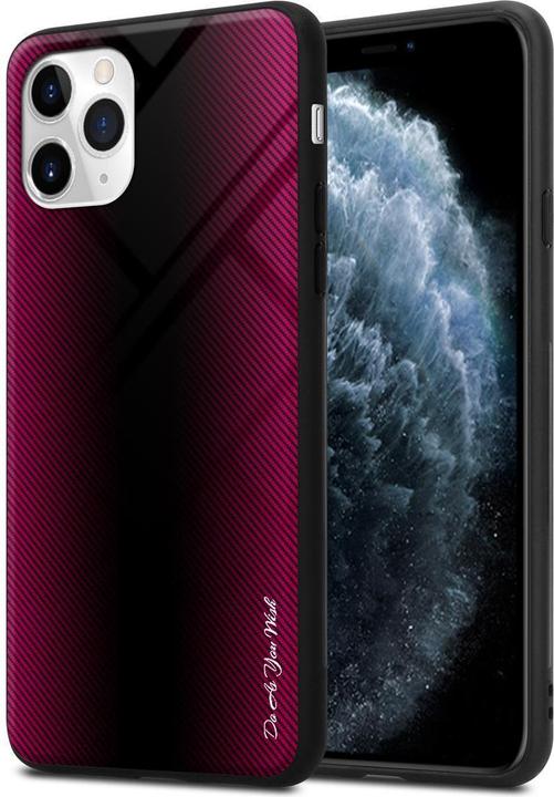 Actual product image Cadorabo TPU Striped Glass Cover (Apple iPhone 11 Pro)