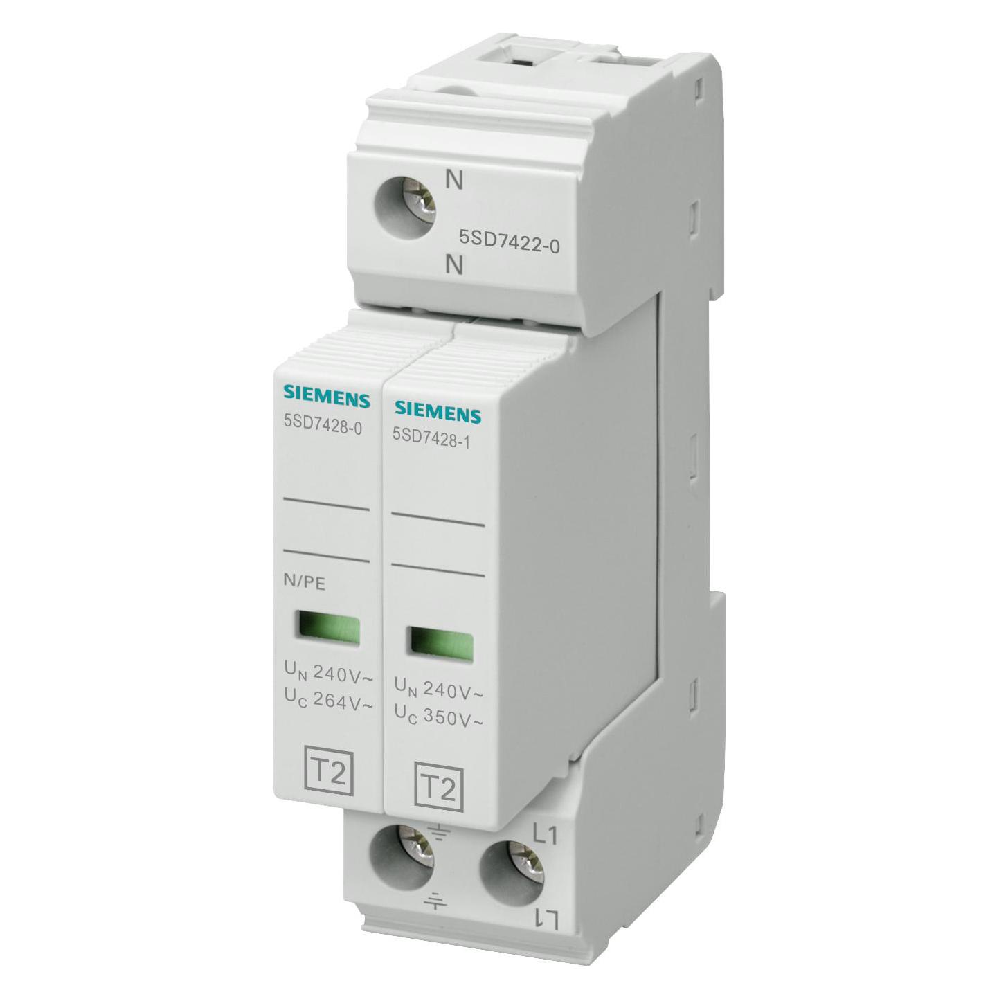 Siemens Bianco Protezione Contro Le Sovratensioni, Tipo Di Scaricatore Di Sovratensione Requisito Classe C Uc 350V Moduli Di Protezione S