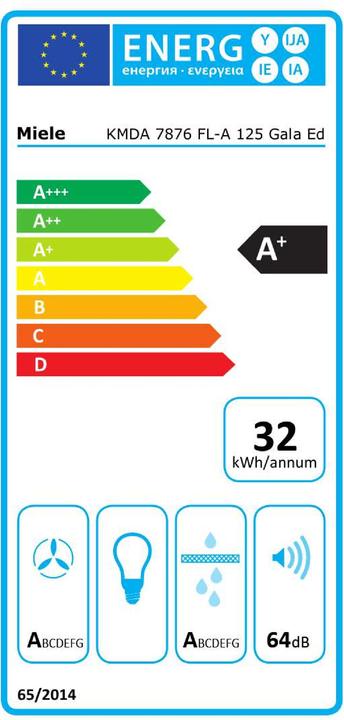 Etichetta energetica Miele KMDA 7876 FL-A 125 Gala Ed