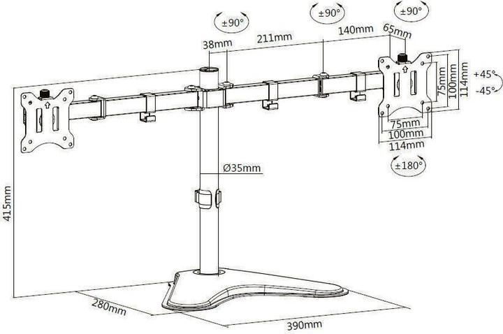 Image du produit equip Tischhalterung (Tables, 32", 16 kg)