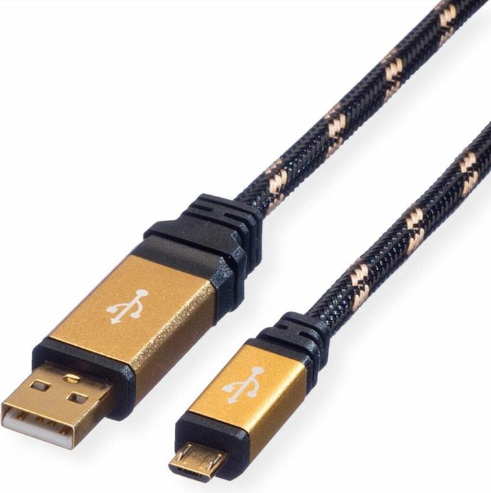 Actual product image Roline GOLD USB 2.0 cable, USB A ST (0.80 m, USB 2.0)