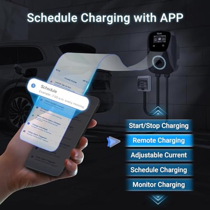 Actual product image Tera Smart App-Controlled 22kW Home EV Charger with 7m Cable (Type 2, 22 kW, 32 A)