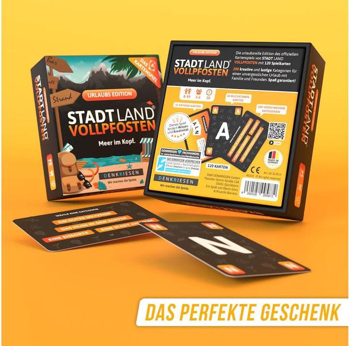 Image du produit Denkriesen Stad Land Vollpfosten - Jeu de cartes Édition Vacances (f) (Allemand, 3 - 6 Joueur)
