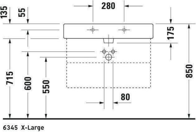 Immagine prodotto Duravit Mbel lavabo Vero 80 cm bianco 0454800000 (470 mm, 800 mm)