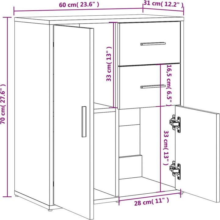Image du produit vidaXL Sideboard (60 x 31 x 70 cm)