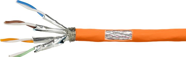 Productafbeelding LogiLink CPV0058 - Cat.7 installatiekabel S/FTP 1000 MHz oranje 25 m - Installatiekabel - Netwerkkabel (S/FTP, CAT7, 25 m)