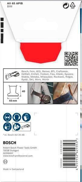 Immagine prodotto Bosch Professional Zubehör PRO PAII 65 APB Lama per utensili multifunzione, 65 x 55 mm